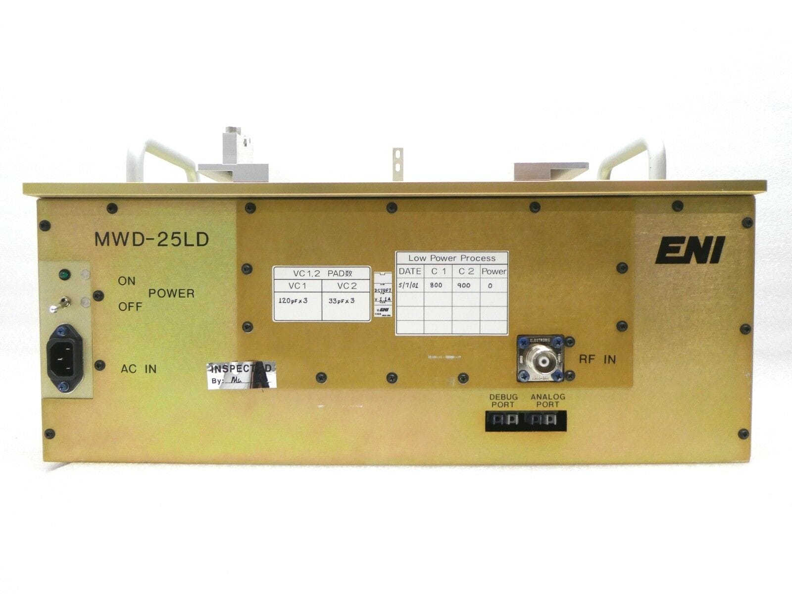 MWD-25LD-02 | ENI RF Match Model MWD-25LD Refurbishment - SemiGroup